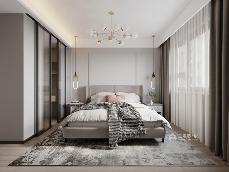 135平紫御天铂现代风格-卧室效果图及设计说明