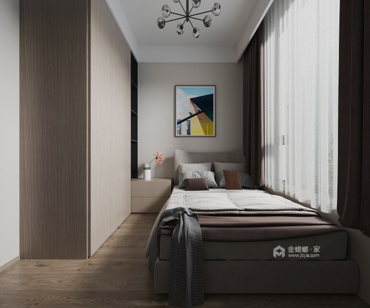 110平凤凰城现代风格-卧室效果图及设计说明