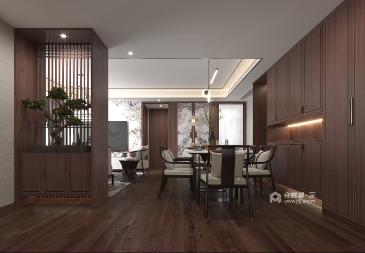 140平文昌府新中式风格-餐厅效果图及设计说明