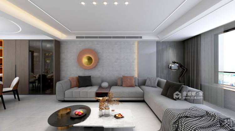 210平东凯悦府现代风格-客厅效果图及设计说明
