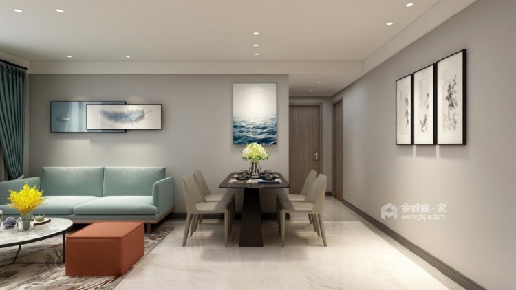 105平枫情水岸现代风格-雅致、舒适的简约中式-空间效果图