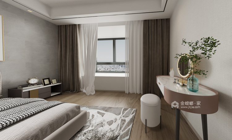 145平望月湾现代风格-卧室效果图及设计说明