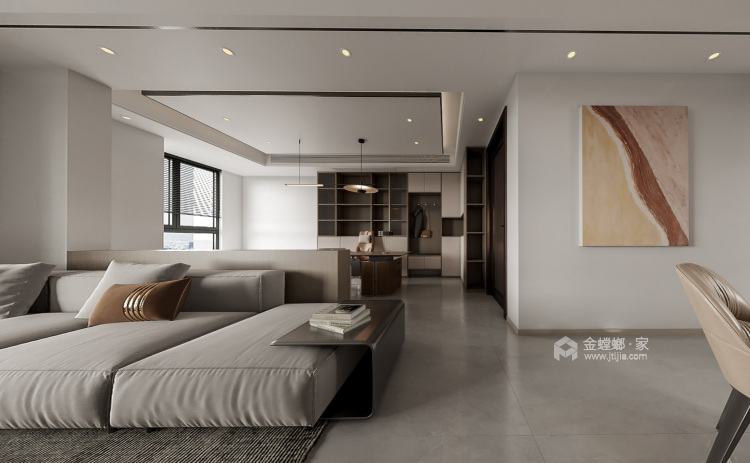 145平望月湾现代风格-客厅效果图及设计说明