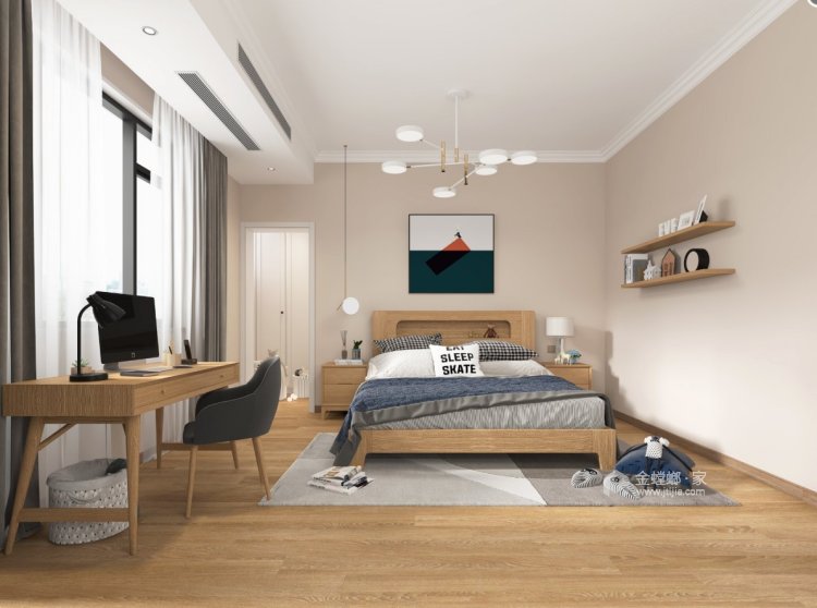 156平江山美墅北欧风格-卧室效果图及设计说明