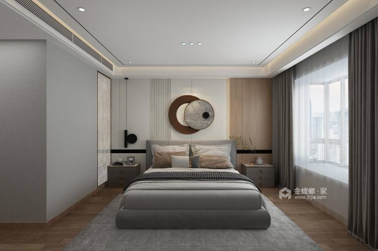 150平春晖小区现代风格-卧室效果图及设计说明
