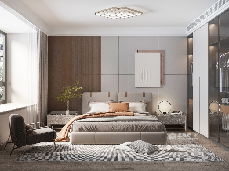 145平天鸿首府二期现代风格-卧室效果图及设计说明