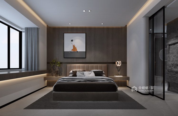 150平泰宏建业国际城现代风格-卧室效果图及设计说明
