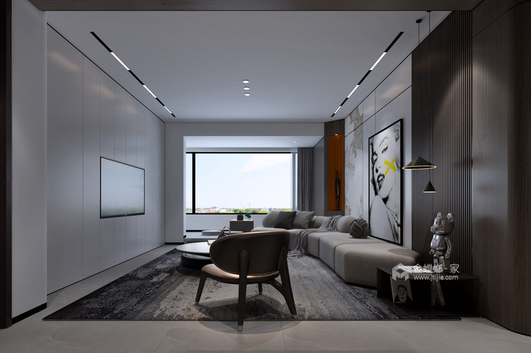 150平泰宏建业国际城现代风格-客厅效果图及设计说明