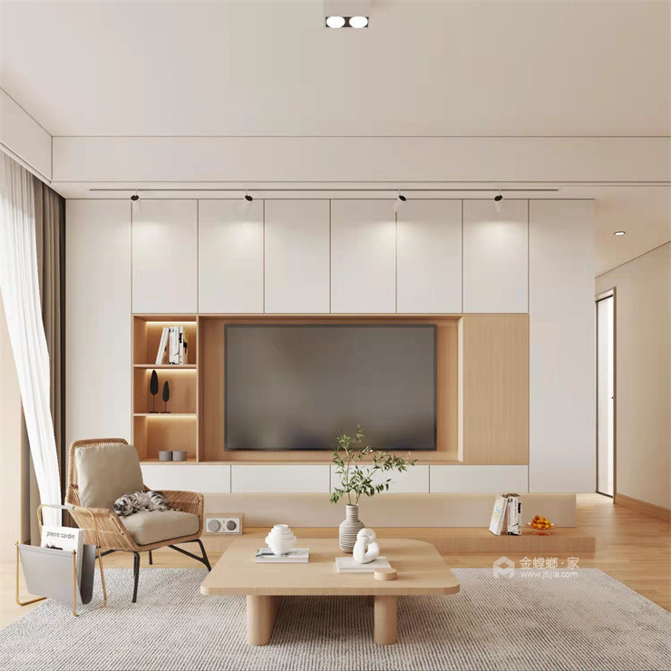 120平玖珑湾城现代风格-客厅效果图及设计说明