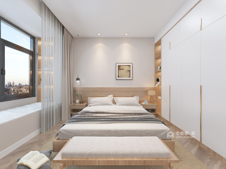135平海龙钰苑日式风格-日子简单，好在我喜欢-卧室效果图及设计说明