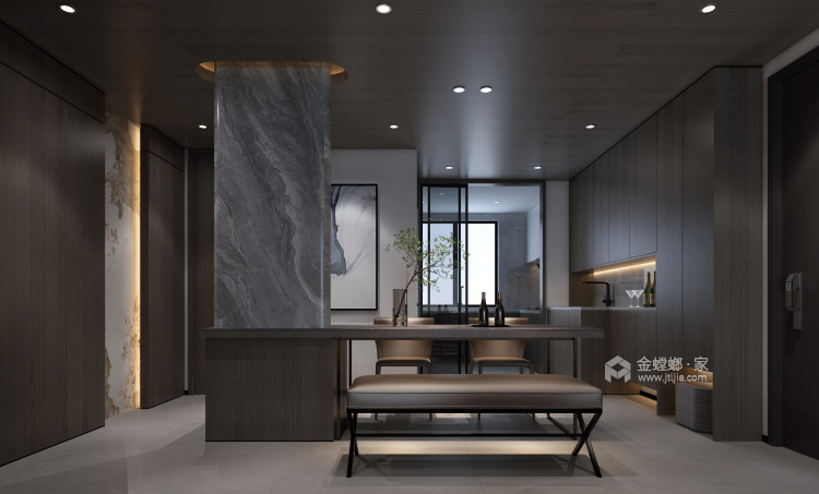 150平泰宏建业国际城现代风格-餐厅效果图及设计说明