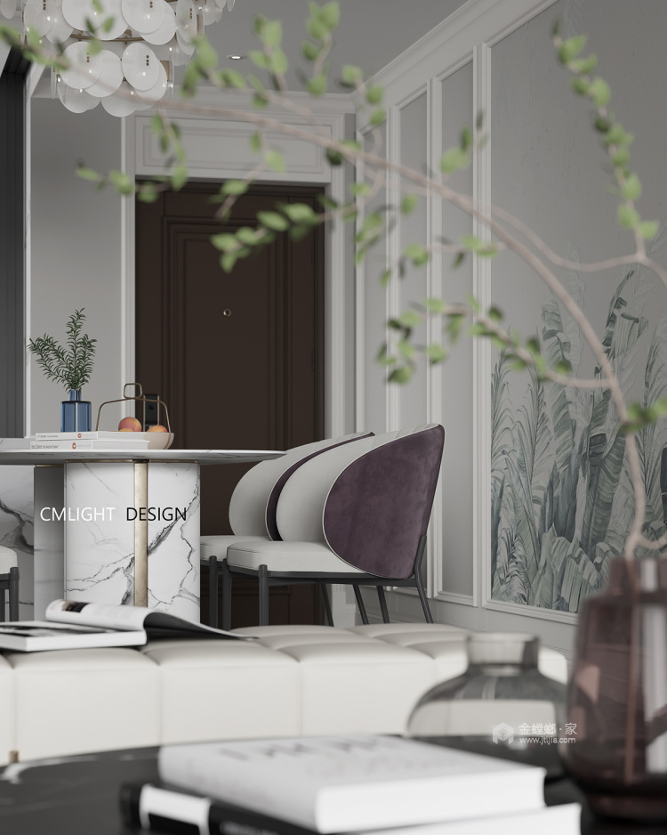 120平御东国际简欧风格-精雕细琢浑然天成-餐厅效果图及设计说明