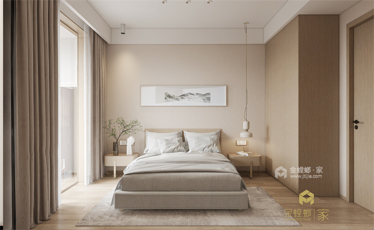 140平玖珑湾城果现代风格-卧室效果图及设计说明