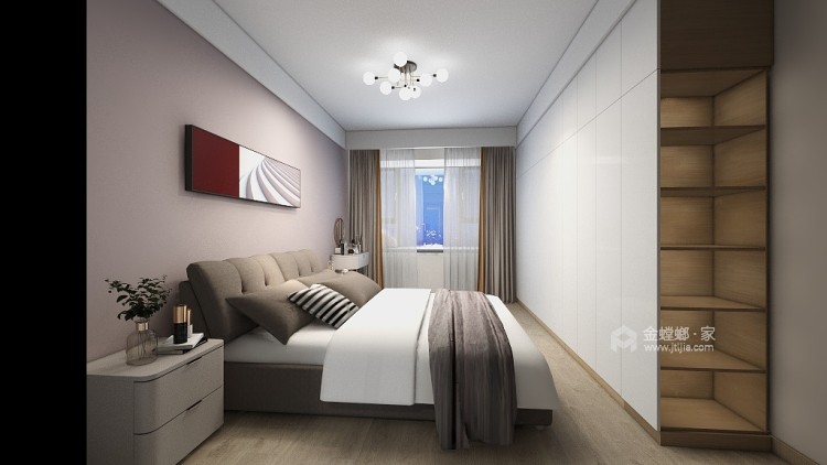 145平莫兰迪公馆现代风格-卧室效果图及设计说明