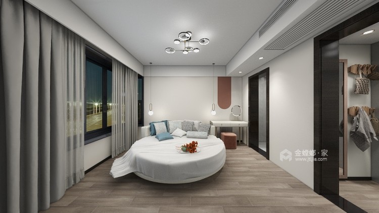 130平丽雅九里长江现代风格-卧室效果图及设计说明
