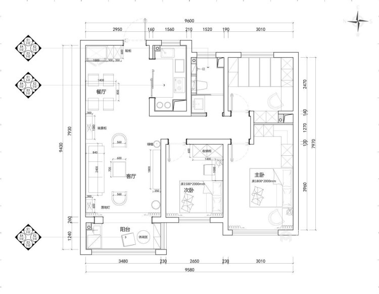 111平荣科家苑现代风格-平面设计图及设计说明
