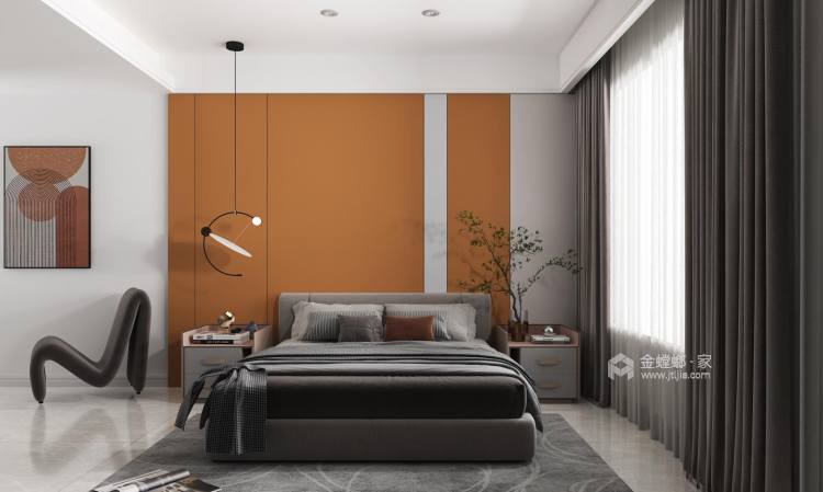 114平国瑞瑞城现代风格-卧室效果图及设计说明