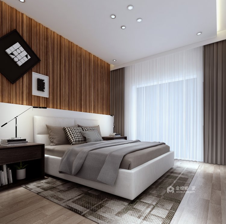 283平石湖桃花源现代风格-卧室效果图及设计说明
