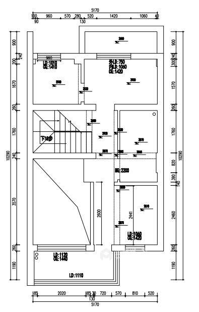 230平泉山39度新中式风格-红木家私让空间更具意境-业主需求&原始结构图