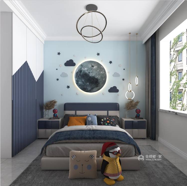 111平荣科家苑现代风格-卧室效果图及设计说明