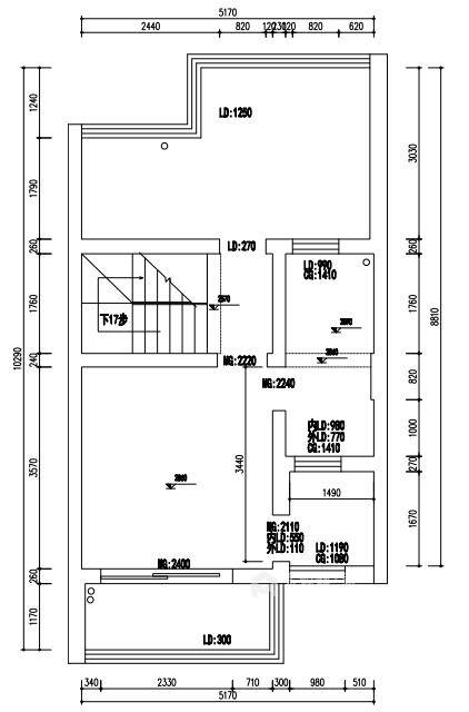 230平泉山39度新中式风格-红木家私让空间更具意境-业主需求&原始结构图