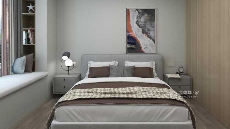 107平四季连城现代风格-卧室效果图及设计说明