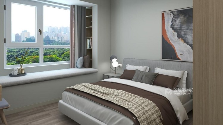 107平四季连城现代风格-卧室效果图及设计说明