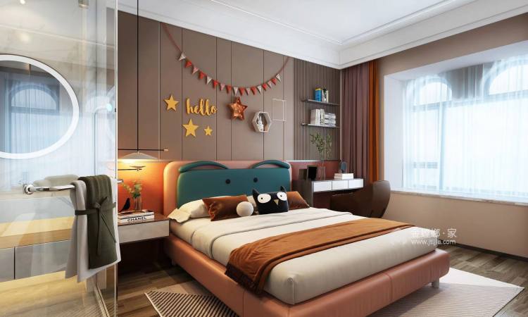 160平绿地山鼎庄园现代风格-卧室效果图及设计说明