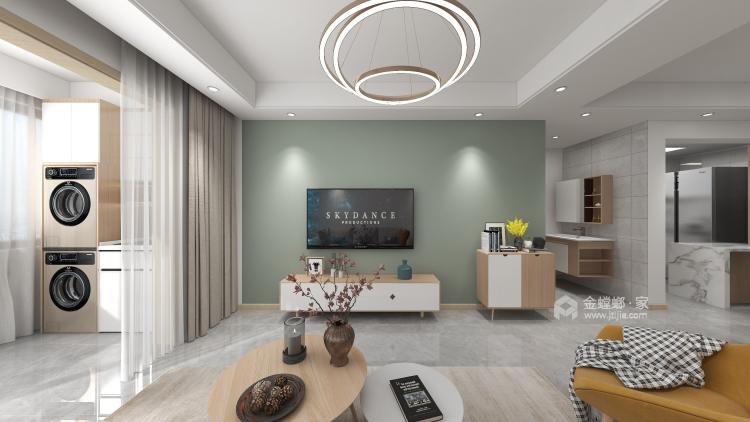 99平海宁鑫城北欧风格-怡心小居-客厅效果图及设计说明