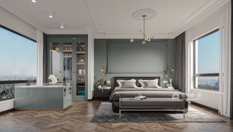 260平香溢世纪花城现代风格-马克杯下的浪漫-卧室效果图及设计说明