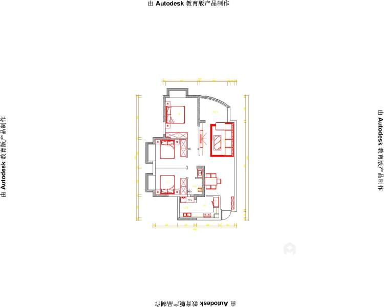 90平学府壹号北欧风格-温馨之家-平面设计图及设计说明