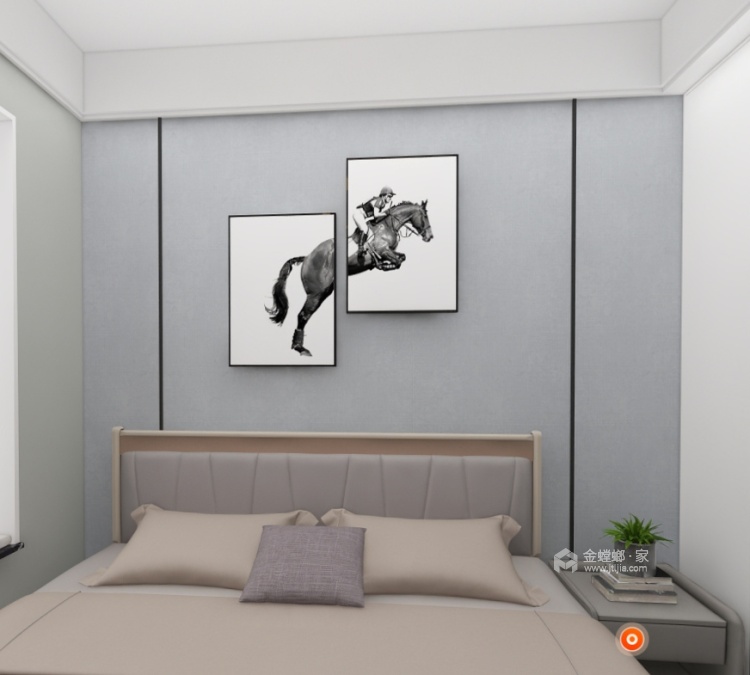 110平南陵越现代风格-卧室效果图及设计说明
