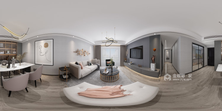 118平碧桂园龙城现代风格-时尚精致的家-空间效果图
