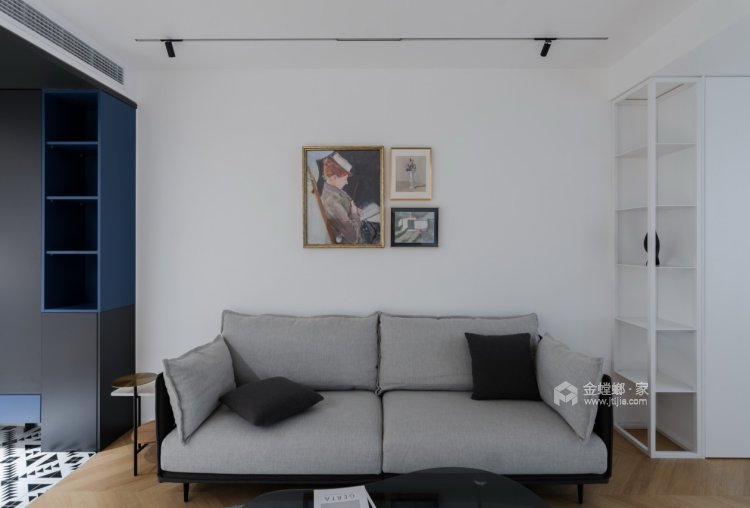 127平保利仁里现代风格-客厅效果图及设计说明
