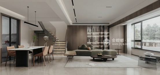 108平湖山原著现代风格-纵享 品质生活家-客厅效果图及设计说明