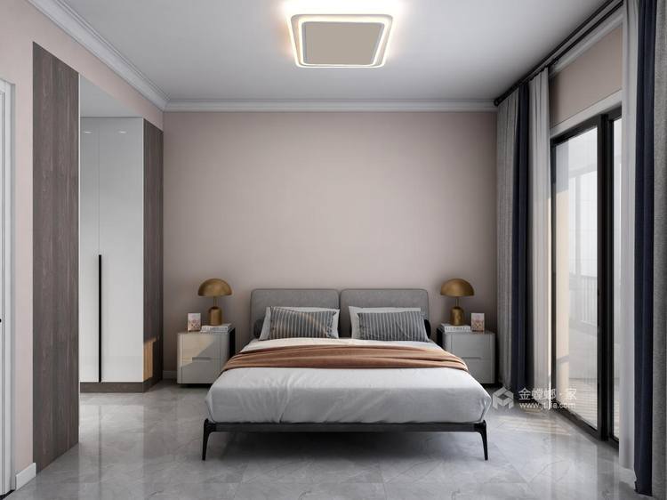 120平绿城桐华郡现代风格-卧室效果图及设计说明