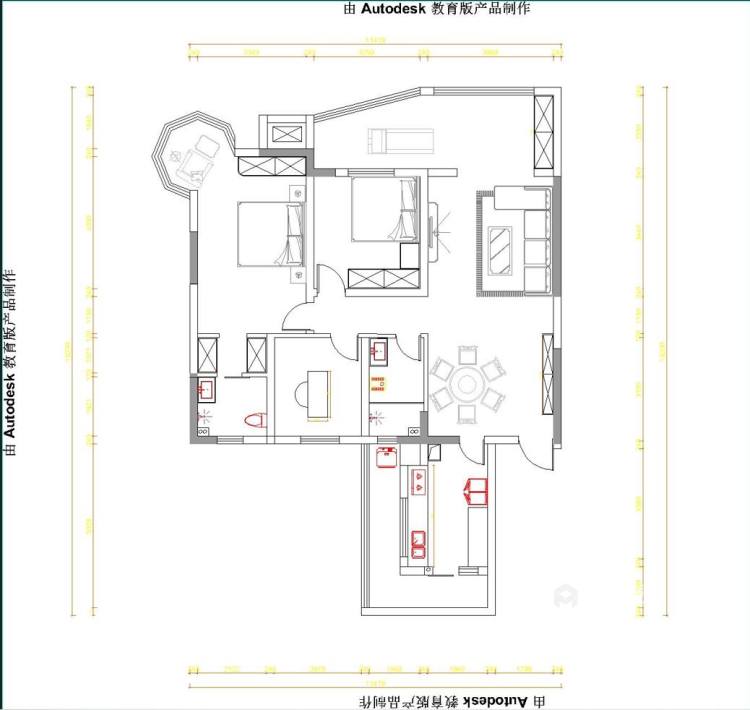 148平永兴陵蘭府现代风格-宜适空间-客厅效果图及设计说明