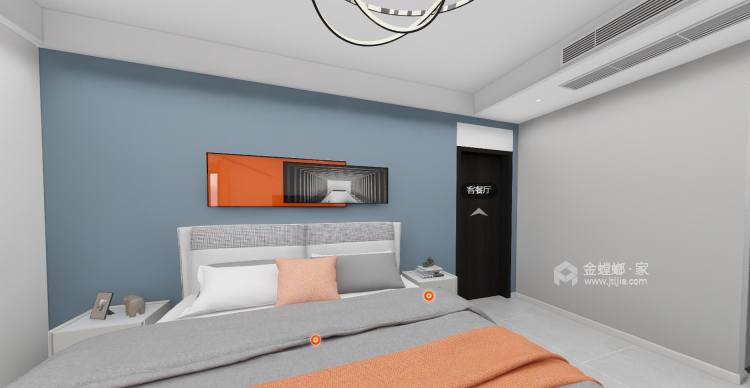148平永兴陵蘭府现代风格-宜适空间-卧室效果图及设计说明