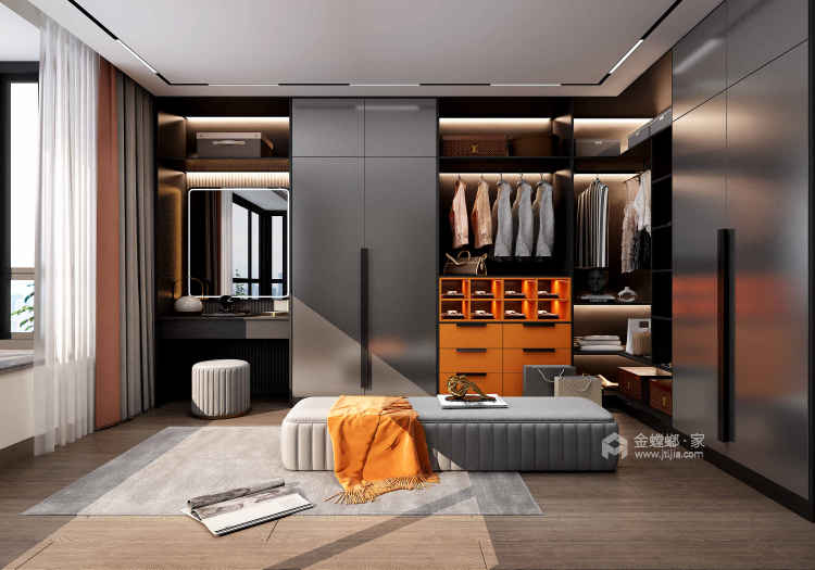 130平龙光天曜现代风格-卧室效果图及设计说明