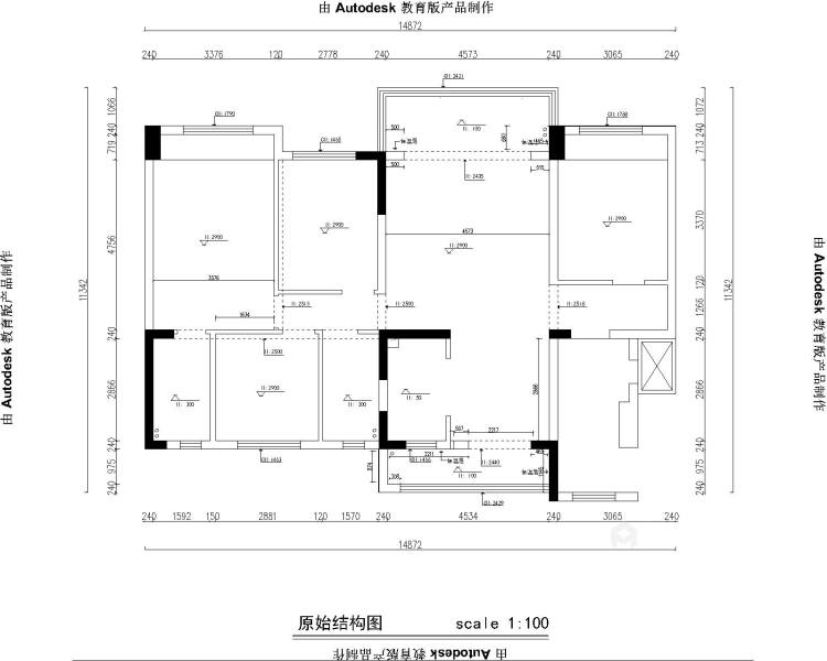148平碧桂园陵江府现代风格-业主需求&原始结构图