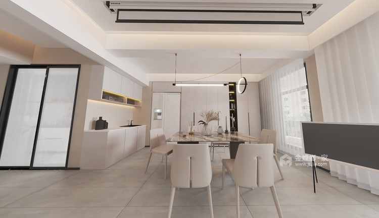 150平首座现代风格-餐厅效果图及设计说明