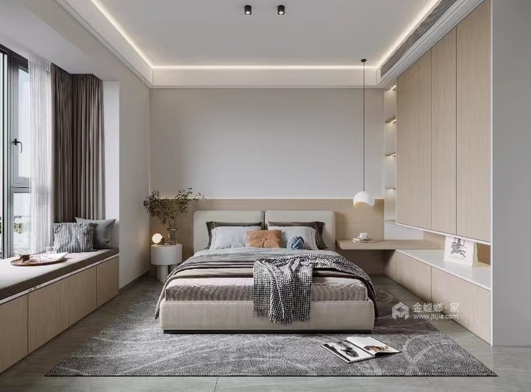 100平秋雨台现代风格-卧室效果图及设计说明
