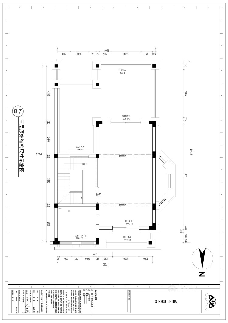 580平中昊檀宫美式风格-业主需求&原始结构图