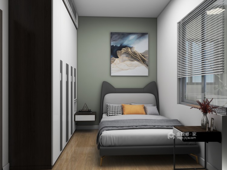 135平城中央东城现代风格-卧室效果图及设计说明