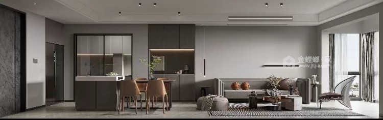 100平秋雨台现代风格-餐厅效果图及设计说明