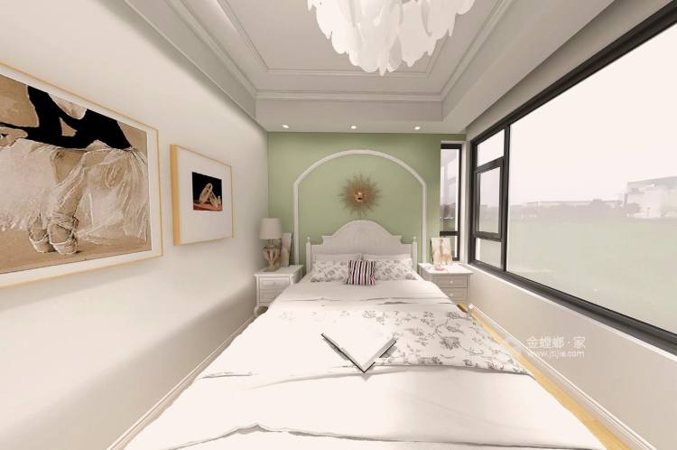 120平滨河湾田园风格-卧室效果图及设计说明