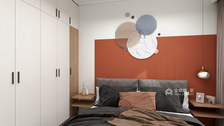 115平碧水长滩北欧风格-卧室效果图及设计说明