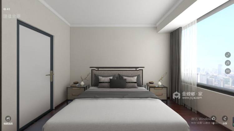 115平滨河湾现代风格-卧室效果图及设计说明