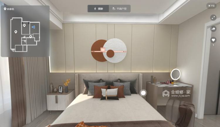 118平君悦湾现代风格-卧室效果图及设计说明