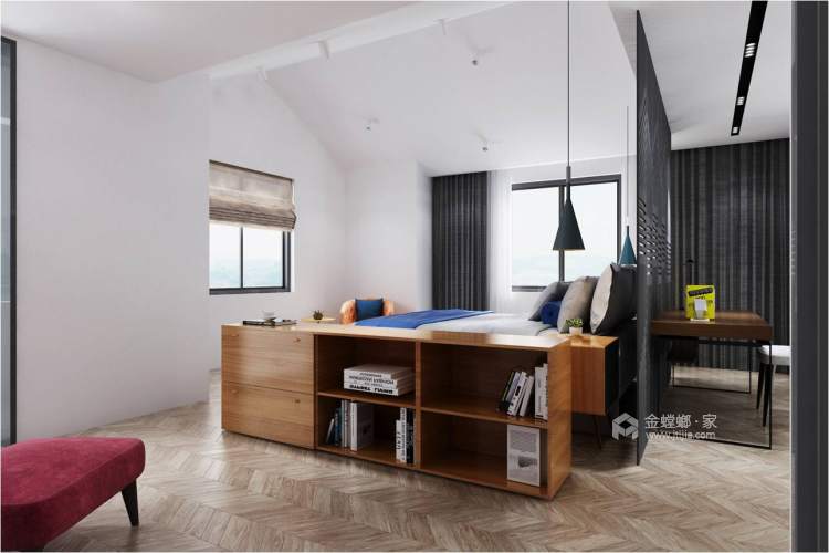 500平正商红河谷现代风格-卧室效果图及设计说明